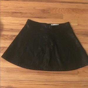 Black leather skirt